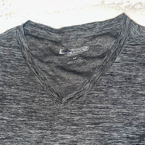 Heather Charcoal Short Sleeve V-Neck Tee for Women - Picture 2 of 3